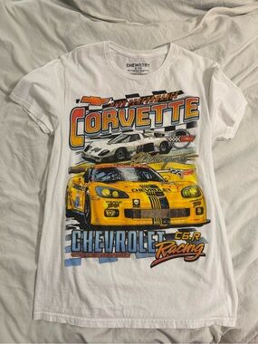 Chemistry Corvette Racing Graphic Tee - White & Yellow